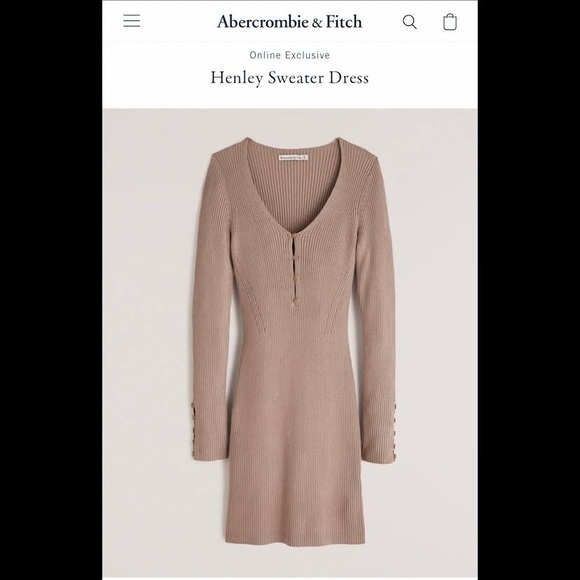 abercrombie henley sweater dress